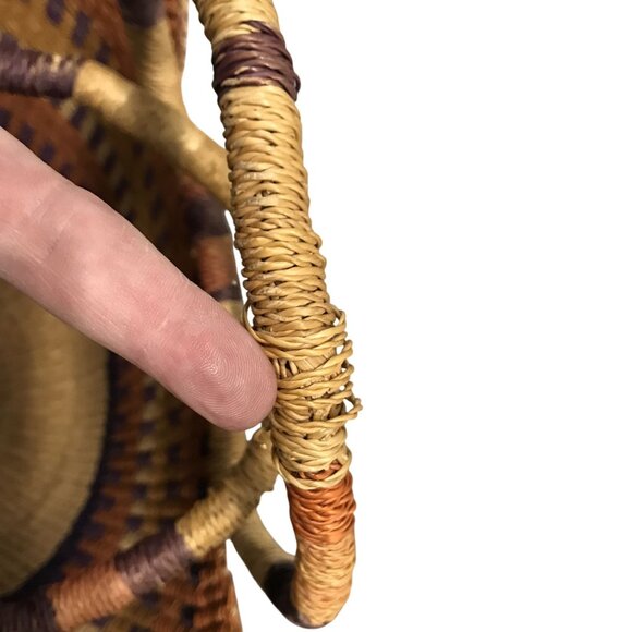 Tote Bag XL Handwoven Striped African Market Basket - Picture 7 of 8